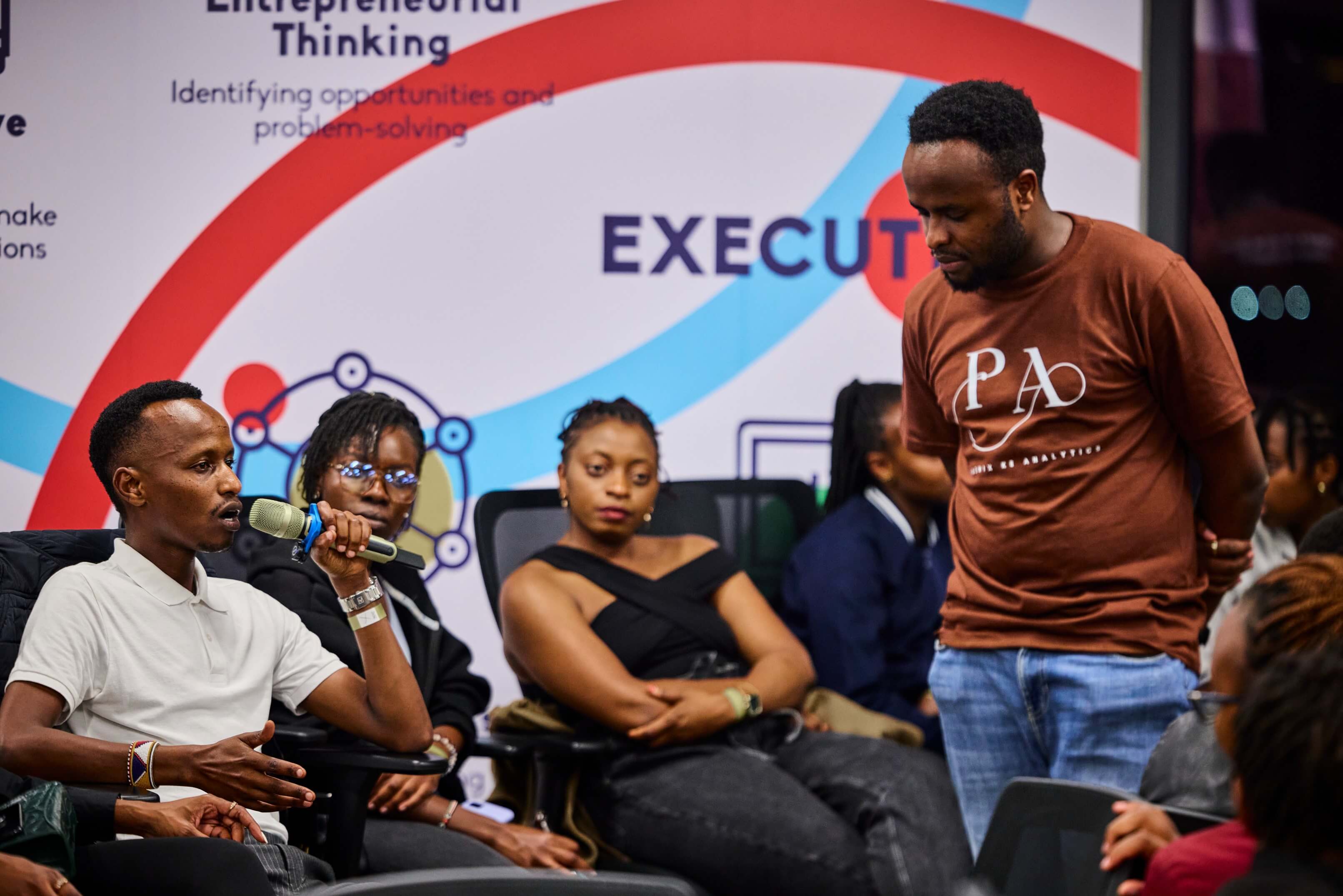 Futuristic data analytics workspace